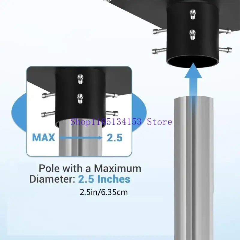 HG89 Flexibele satellietmastpolenadapterbeugel voor communicatie tijdens camping & exploratie beveiligde antenne -installatie