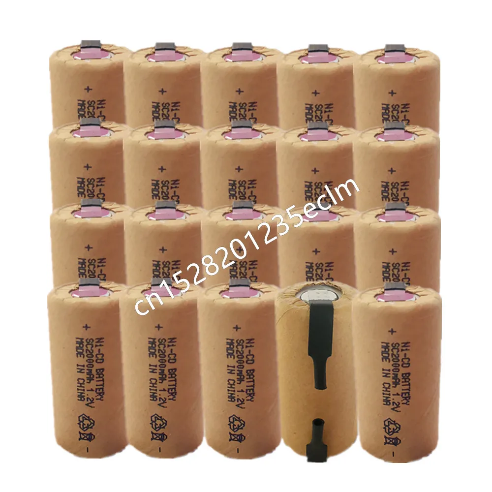 

Ni-CD SC 2000mAh high power batteries Sub C 10C 1.2V rechargeable battery for power tools electric screwdriver Vacuum cleaner