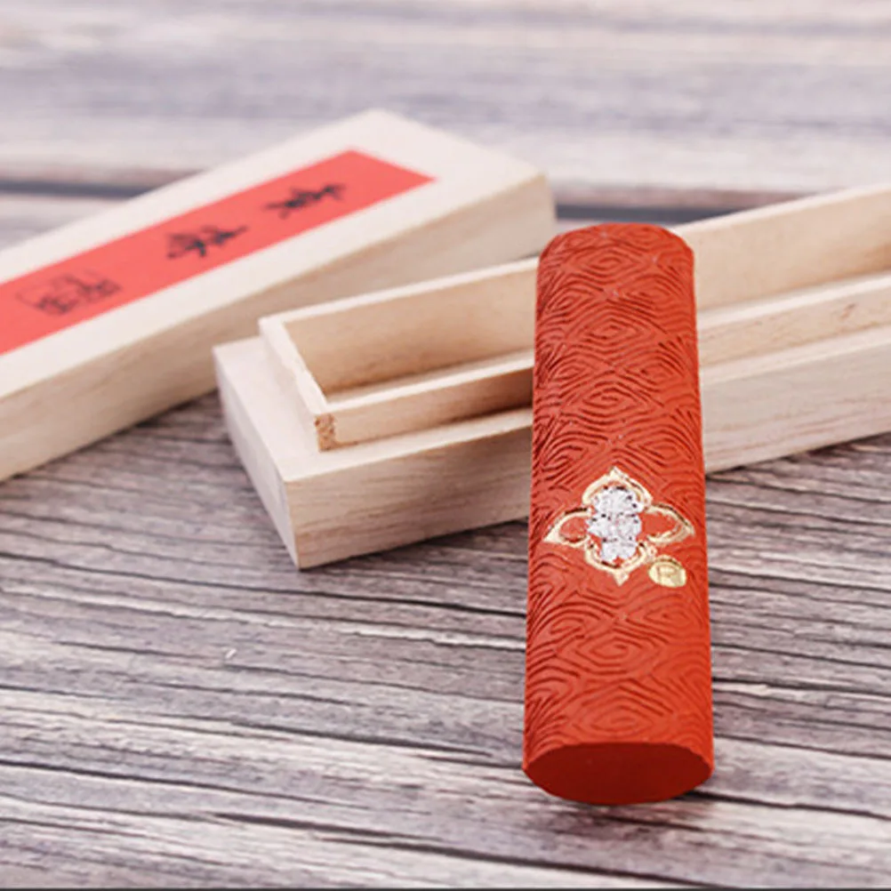 

1Pcs Chinese Calligraphy Ink Stick Red Handmade Ink Block for Beginners Traditional Writing Tool Painting Accessory