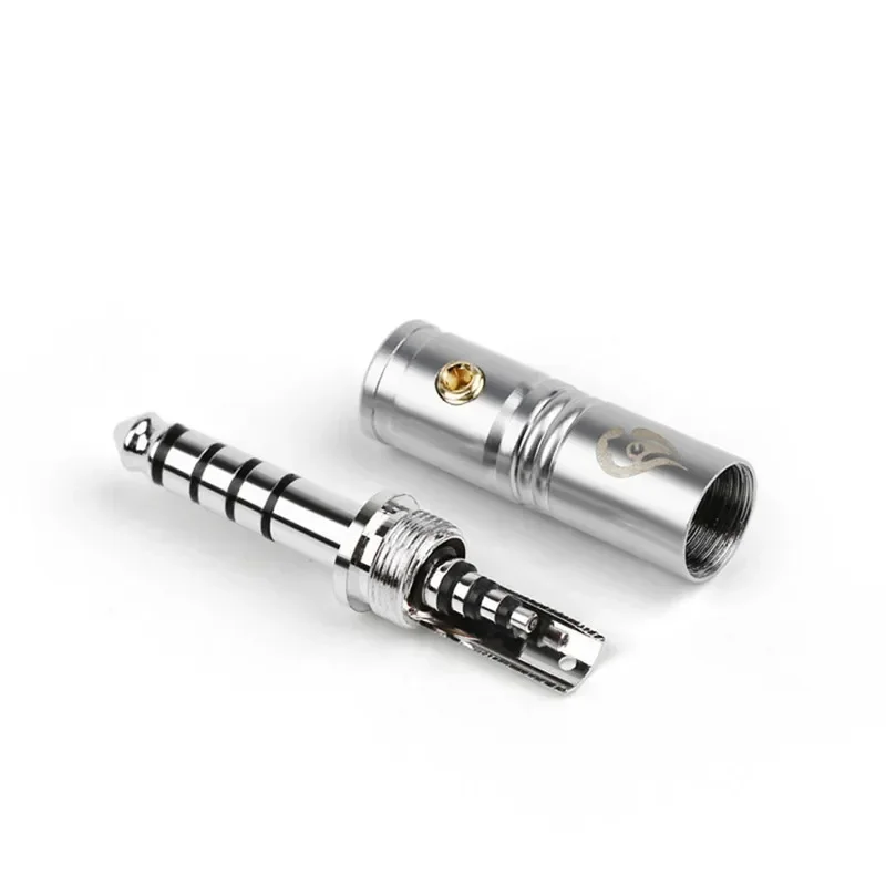 Audio Jacks 4.4mm Connector Balanced Interface Gold Rhodium 5 Poles Male Plug 4.4 Jack For NW-WM1Z/A Earphones Wire Black Silver