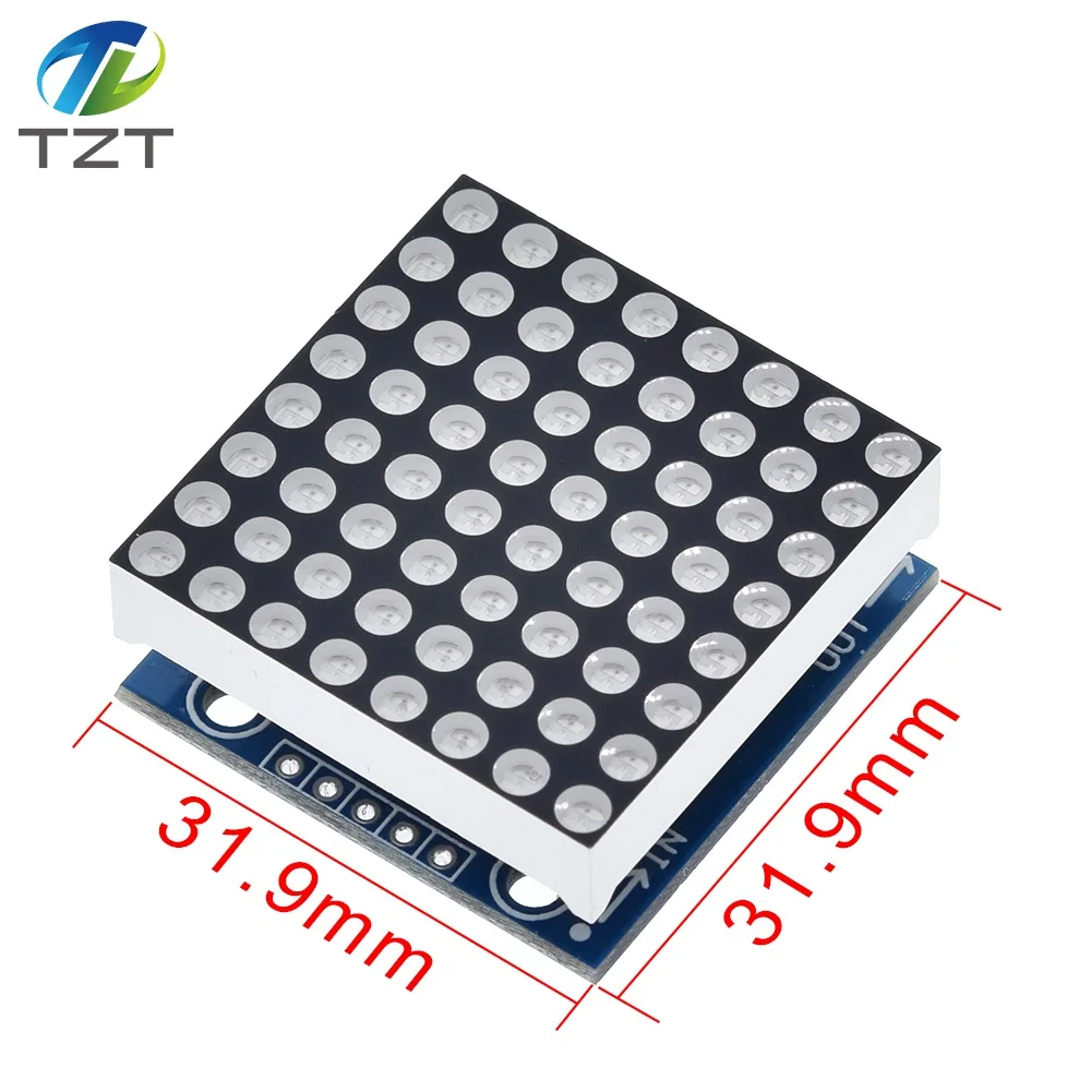 MAX7219 dot matrix module microcontroller module display module finished goods , Can be together for arduino programming DIY KIT