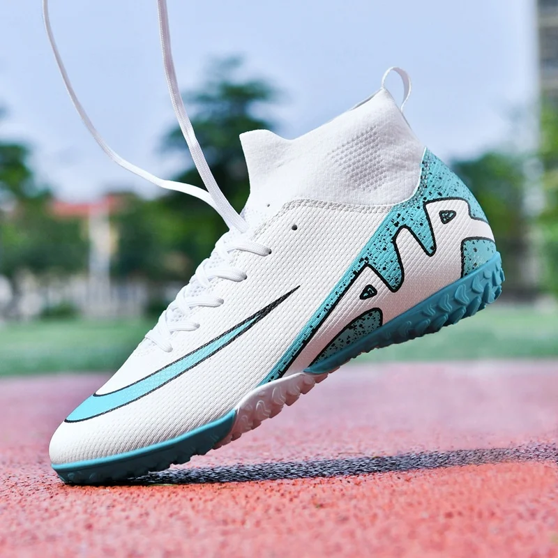 New Men Soccer Shoes Indoor Cleats Football Boots Match Long Spikes Sneakers Breathable Ultralight Training Drop Shipping image 3