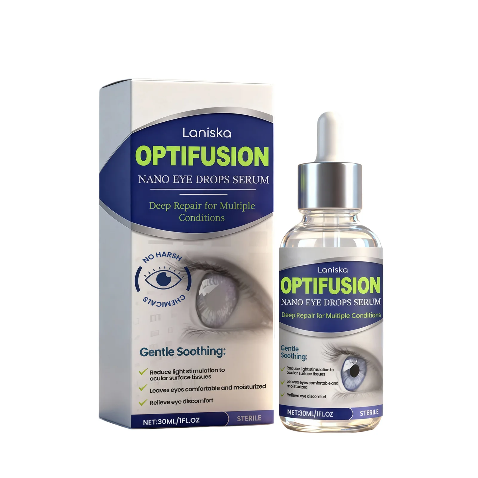 Laniska Quick Relief Eye Serum for Eye Discomfort Protects and Moisturizes Eyes Soothing Herbal Eye Drops for Gentle Daily Care