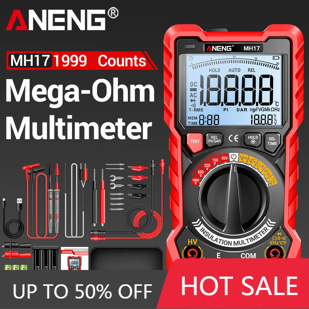 multimeter-megohmmeter-tester-aneng-mh17-insulation-resistance-ac-dc-voltage-diode-hz-19999-counts-digital-electrician-detector