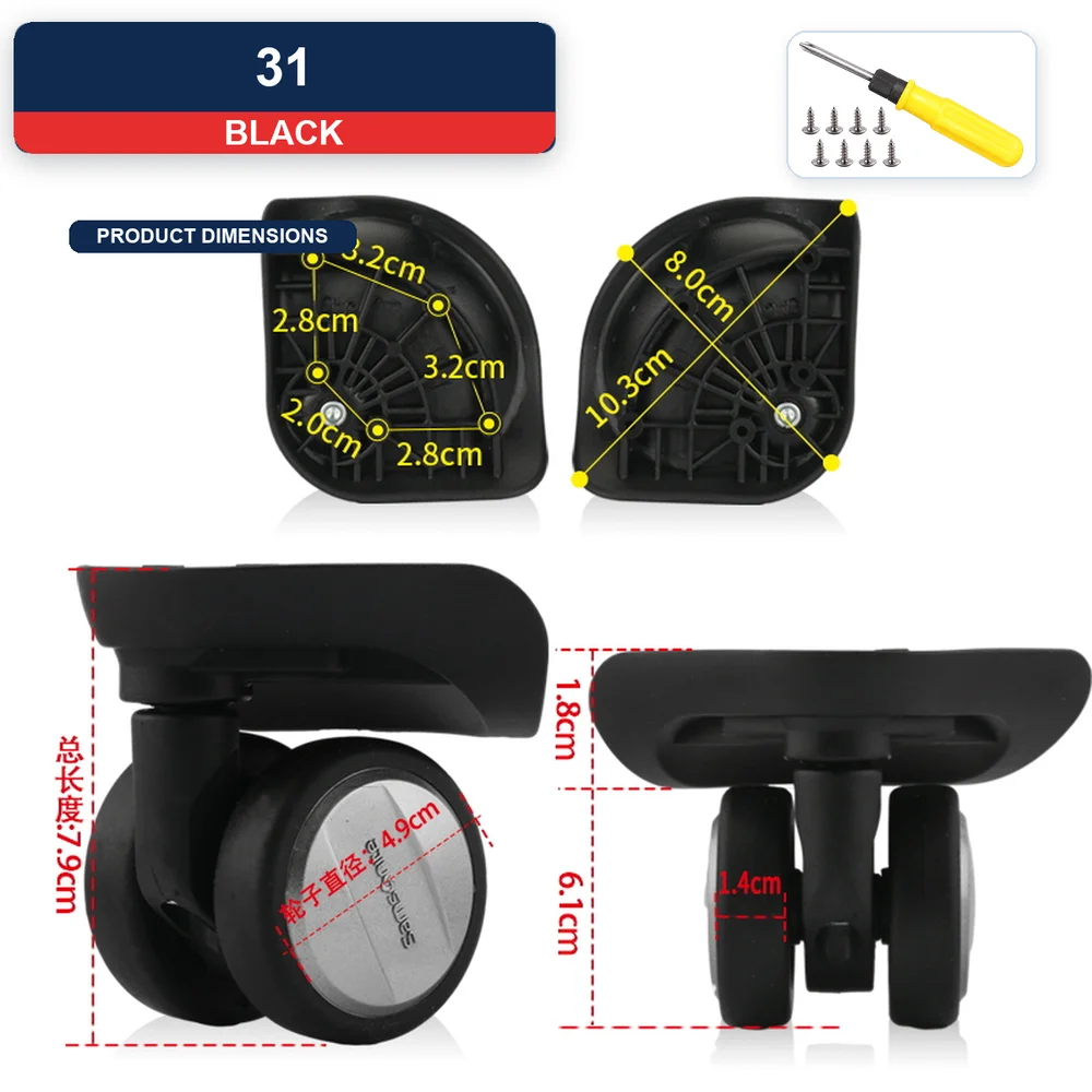 Samsonite 31 Standard Replacement Luggage Wheel For Samsonite 31 For Samsonite D01 Caster Repair Part