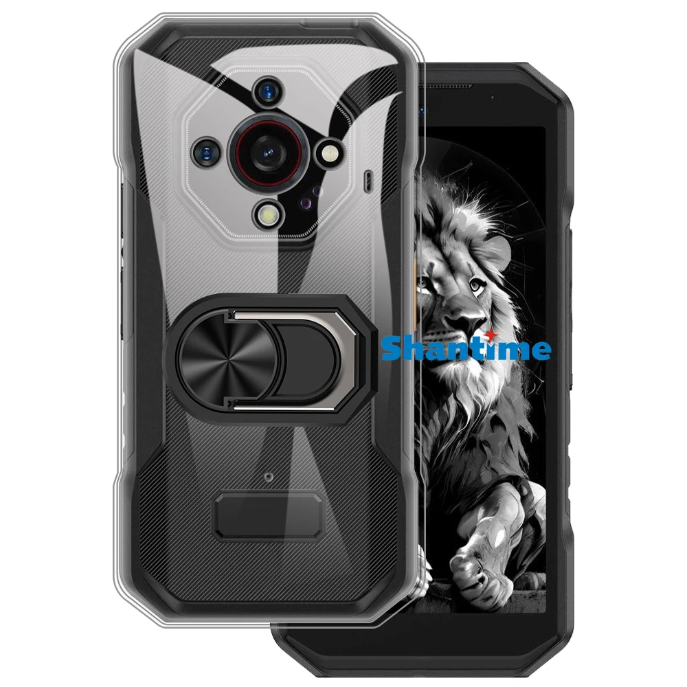Luxury Shockproof Ring Holder For Ulefone Armor X32 Pro 5G Case Silicone TPU Protective Holder Cover