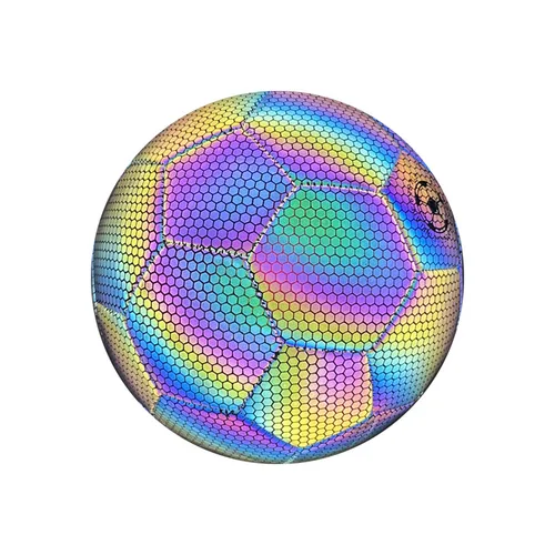 Imagen 1 del producto 1 balón de fútbol reflectante tamaño 5, balón de fútbol colorido luminoso para entrenamiento en interiores y exteriores, 1 pieza de fútbol reflectante tamaño 5, Lu