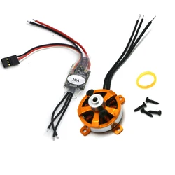 XXD 2205 A2205 7.6A 1400KV 1600KV SP mikro silnik bezszczotkowy z mocowaniem + 10A ESC dla zdalnie sterowanego samolotu/KK Copter Quadcopter UFO F3P