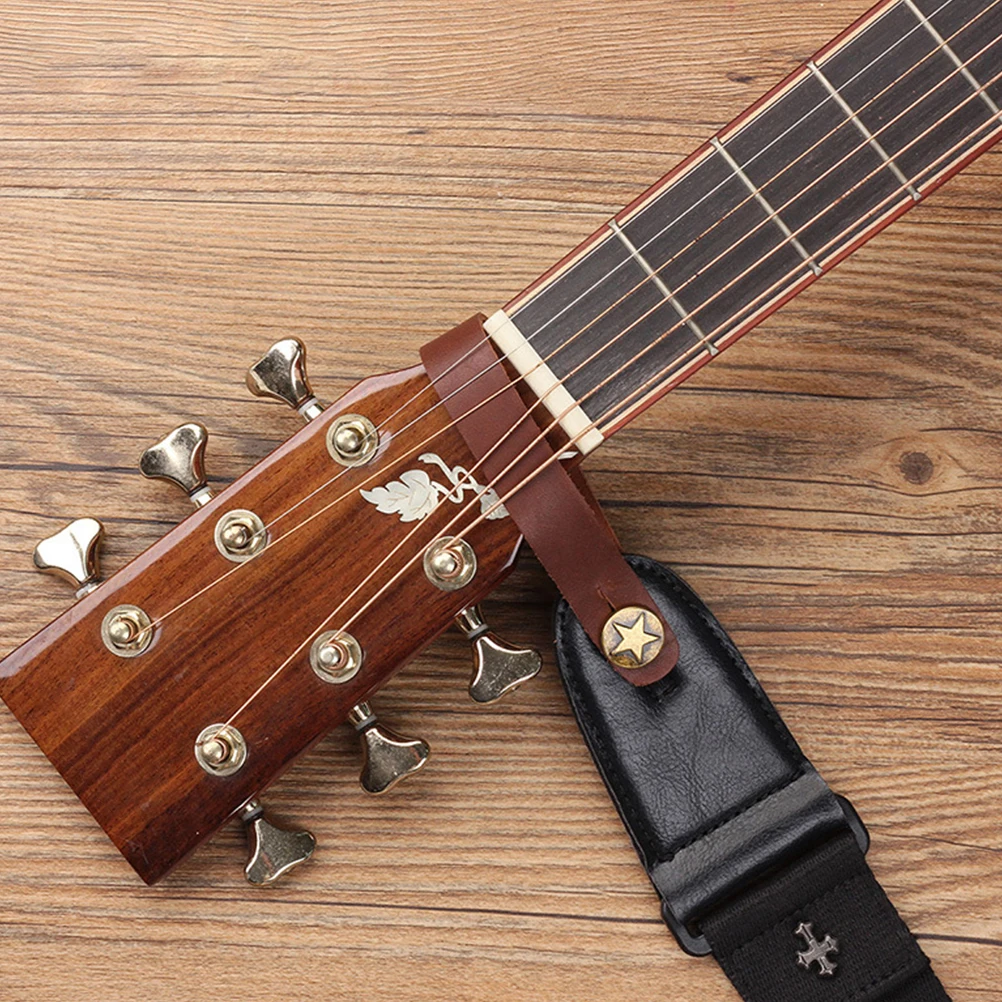 

Guitar Bass Ukulele Assorted Color Neck Headstock Straps Non-Slip Buckle Guitar Supplies Accessories Headstock Strap