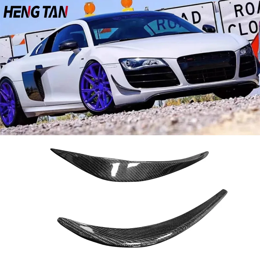 For Audi R8 2008-2015 High quality Carbon Fiber Car Front Bumper Wind knife Splitter Spoiler Canard Air Knife Surround Trim