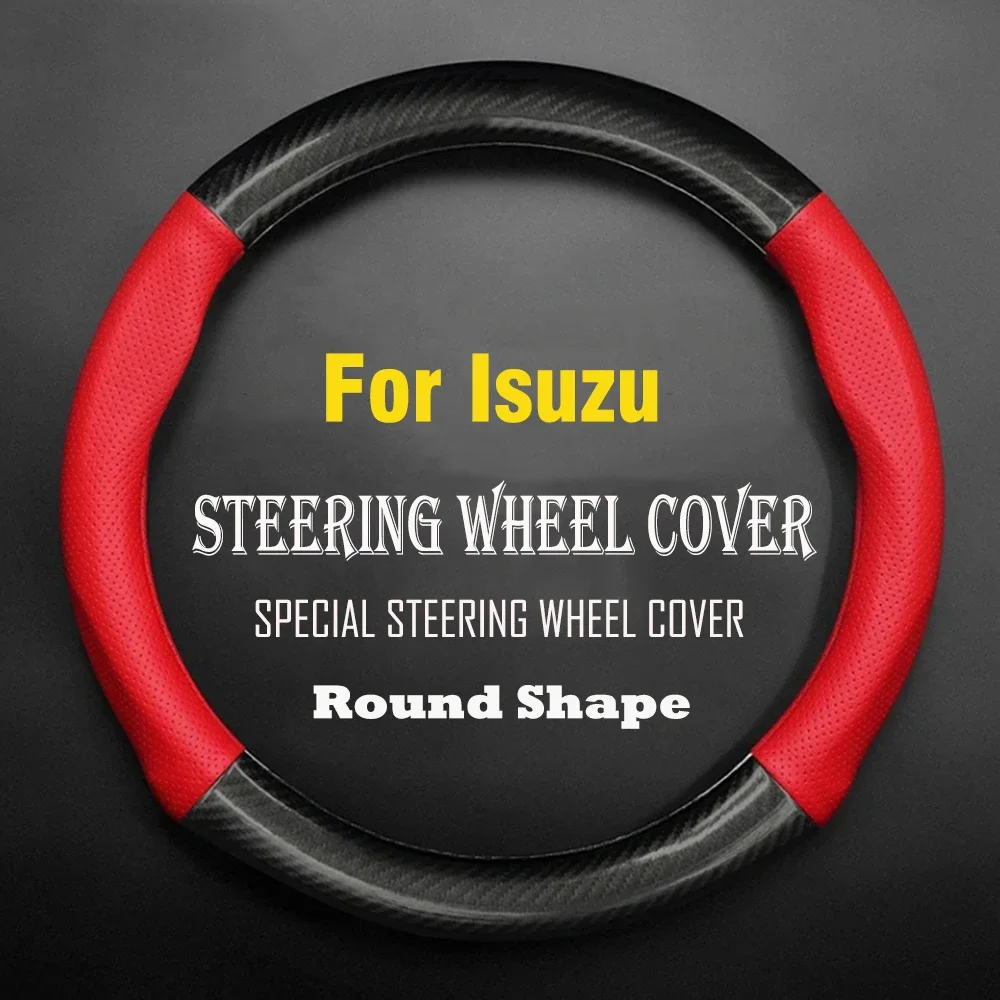 

Auto Steering Wheel Cover Non-Slip Round Breathable Car Steering Wheel Protector For Isuzu D-Max MU-X T17 Taga Rodeo JIM