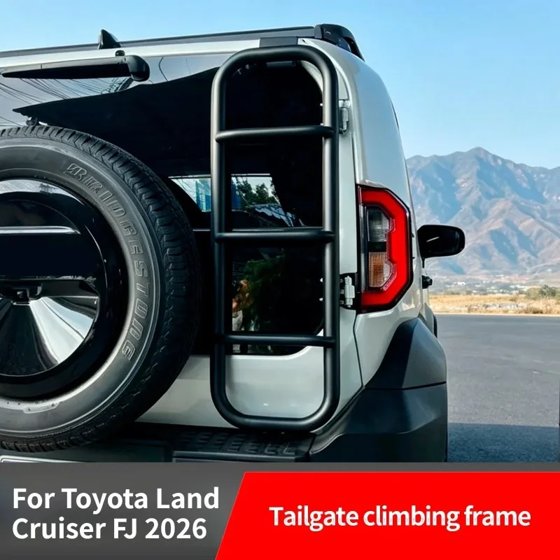 For Toyota Land Cruiser FJ 2026 Car Rear Door Climbing Ladder Luggage Ladder Tailgate Mounted Ladder Rack Exterior Accessories detail image 1