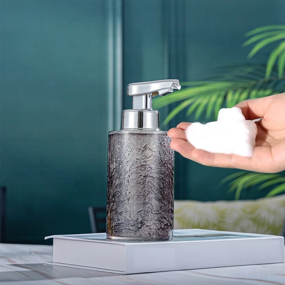 Automatic Foam Dispenser for Hand Soap Facial Cleanser Dish Soap When Diluted Rechargeable Touchless 18x7.5cm Gray