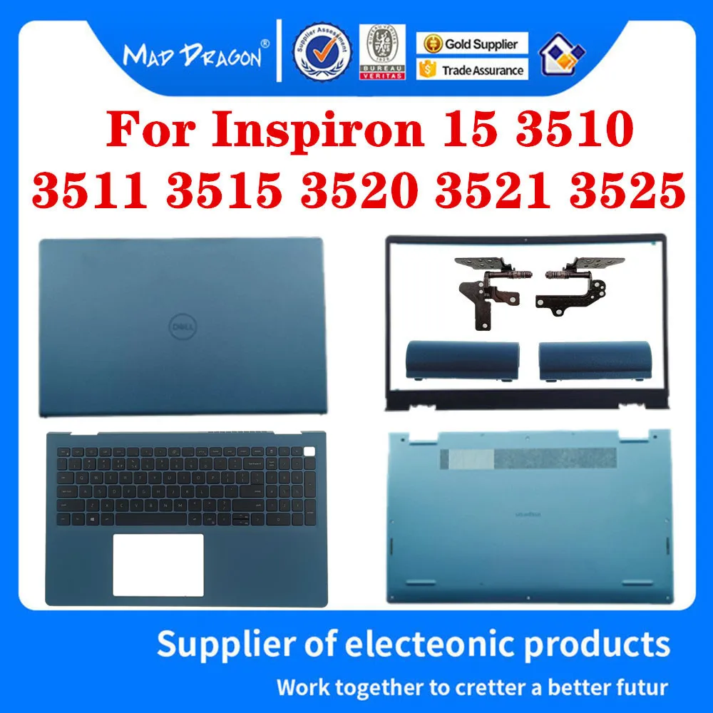 07JJCR 09WC73 088D2C 0CG8HK For Dell Inspiron 3510 3511 3515 3520 3521 3525 Laptop LCD Cover Bezel Palmrest Bottom Lower Hinge