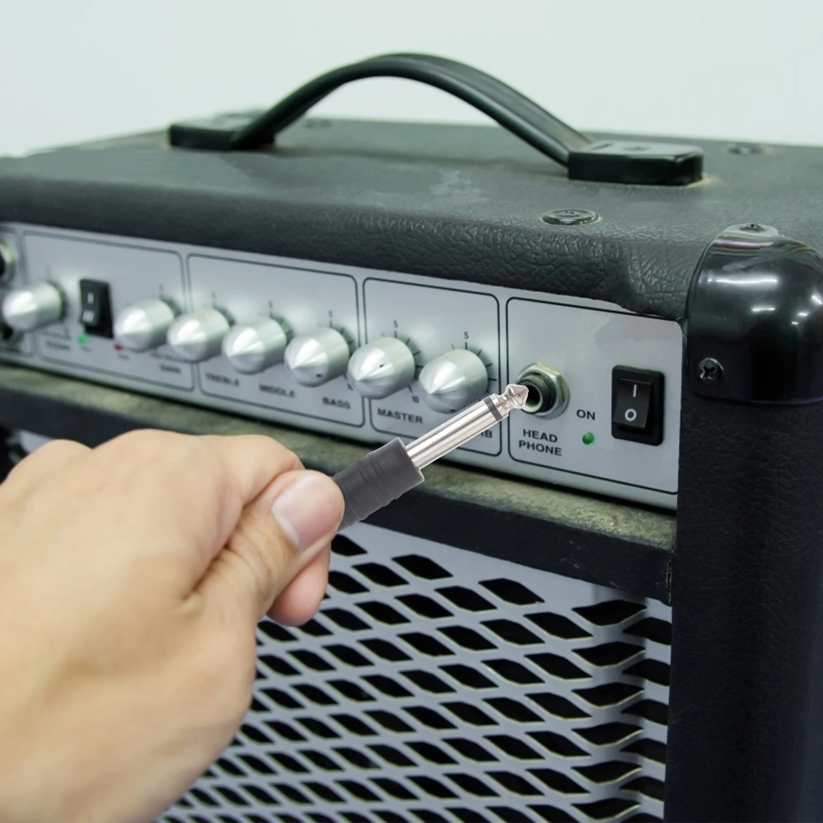 

Black Wire 3M 3.5mm to 6.35mm Cable Tin Plated Copper Strong Adapter Speaker Amplifier Electric