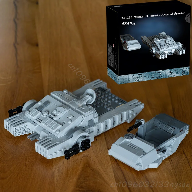 

585PCS TX-225 Occupier Tank Imperial Armored Speeder Space War Weapon SpaceShip Battle Model Building Blocks Educate Toy Gift