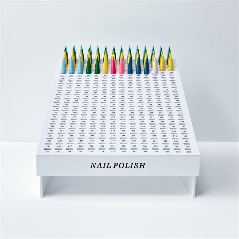 332 Tips Color Nail Art Display Stands Removable Board Nail Gel Polish Sample Quick color test Swatches Card Salon Manicure