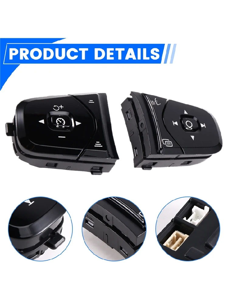 1 Zestaw Nowy Przełącznik Przycisku Tempomatu na Kierownicy Samochodu Volvo S60 S90 V90 XC90 XC60 MK2 31443498 31443499-AT80 — 2