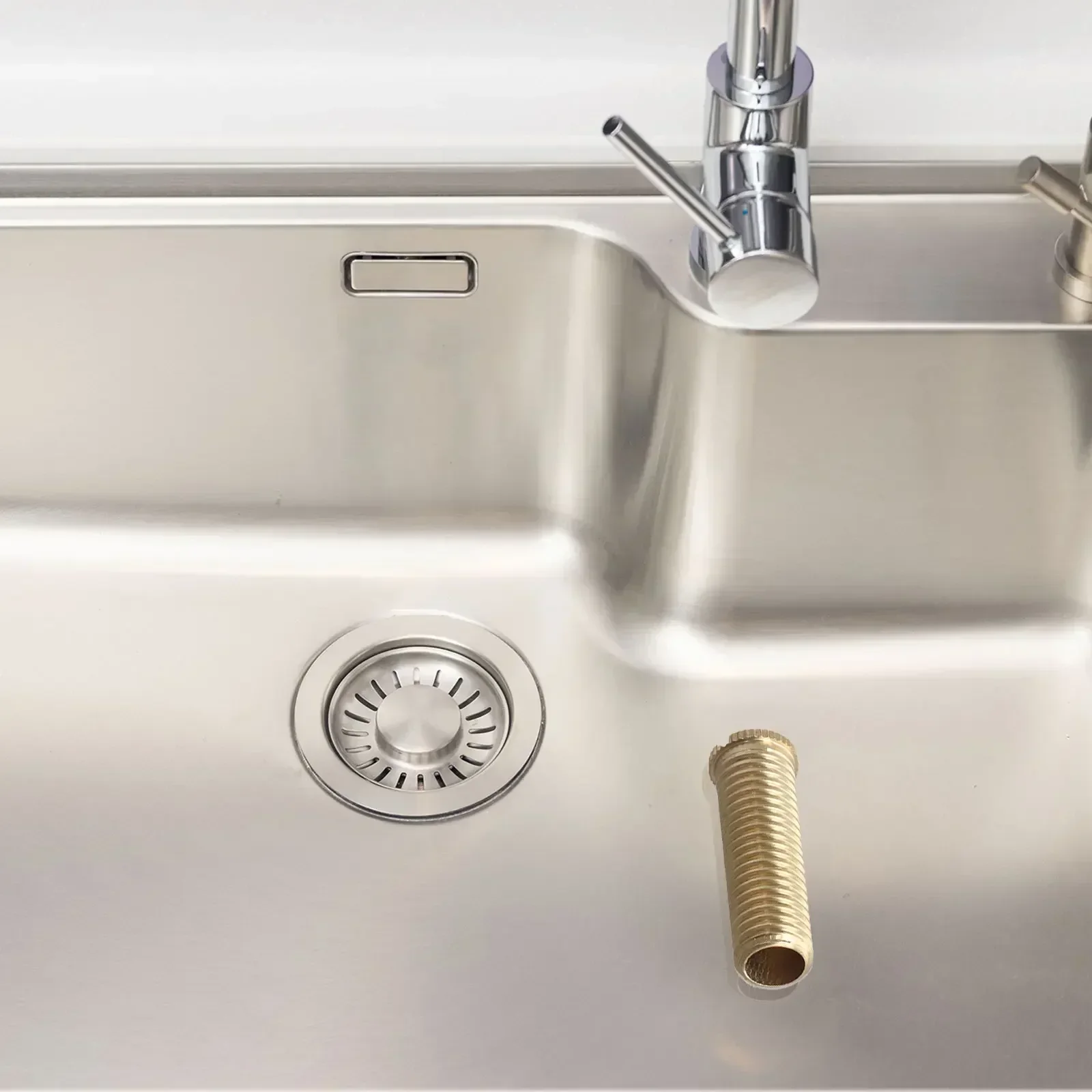 1pc Sink Strainer Screw Connector Copper Strainer Threaded Screw Connector Sink Bolts Screw For Wash Basin Strainer Kitchen