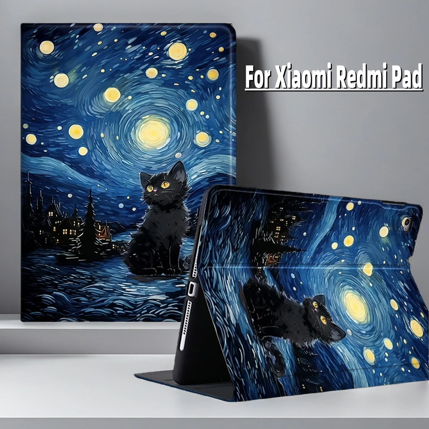 

Чехол Funda для Redmi Pad SE 8,7 дюйма, HD чехол с откидной крышкой для планшета с мультяшным принтом для Redmi Pad SE 11, чехол для Xiaomi POCO Pad Pro 12,1 дюйма