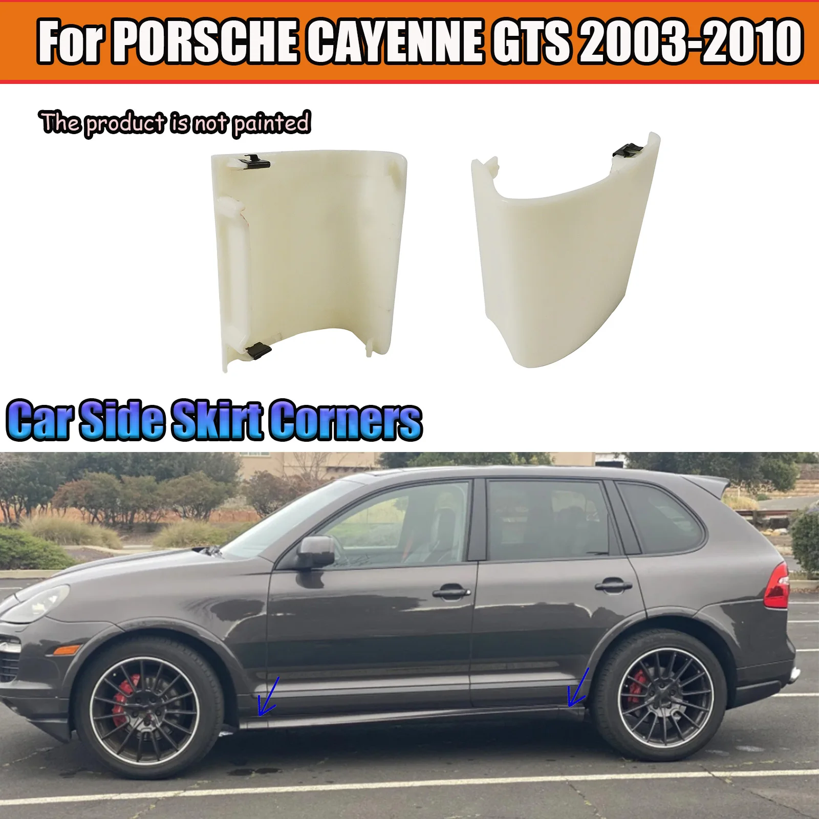 

Для PORSCHE CAYENNE GTS 2003-2010, боковая юбка автомобиля, угловые неокрашенные автомобильные аксессуары, комплект кузова OEM 95555983801/95555983700