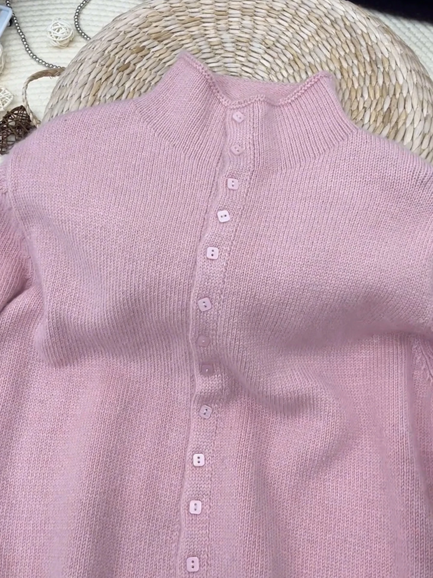 달콤한 안티에이징 니트 스웨터 긴 소매 여성 스타일 캐주얼 루즈핏 단색 가을 겨울 패션 슬림핏 탑