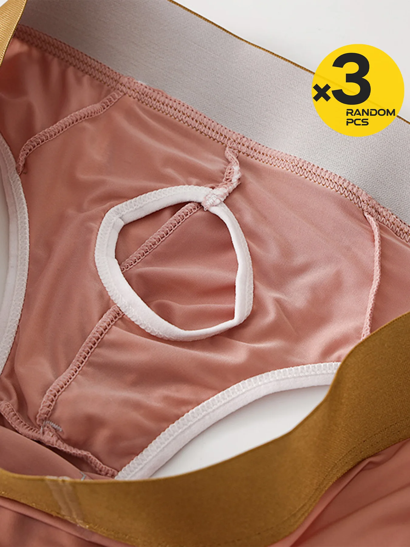 กางเกงบ็อกเซอร์ชายแบบเปิดด้านหน้า ระบายอากาศได้ดี ช่วยยกกระชับอวัยวะเพศชาย  แบบแยกช่องใส่  3 ชิ้น คละแบบ