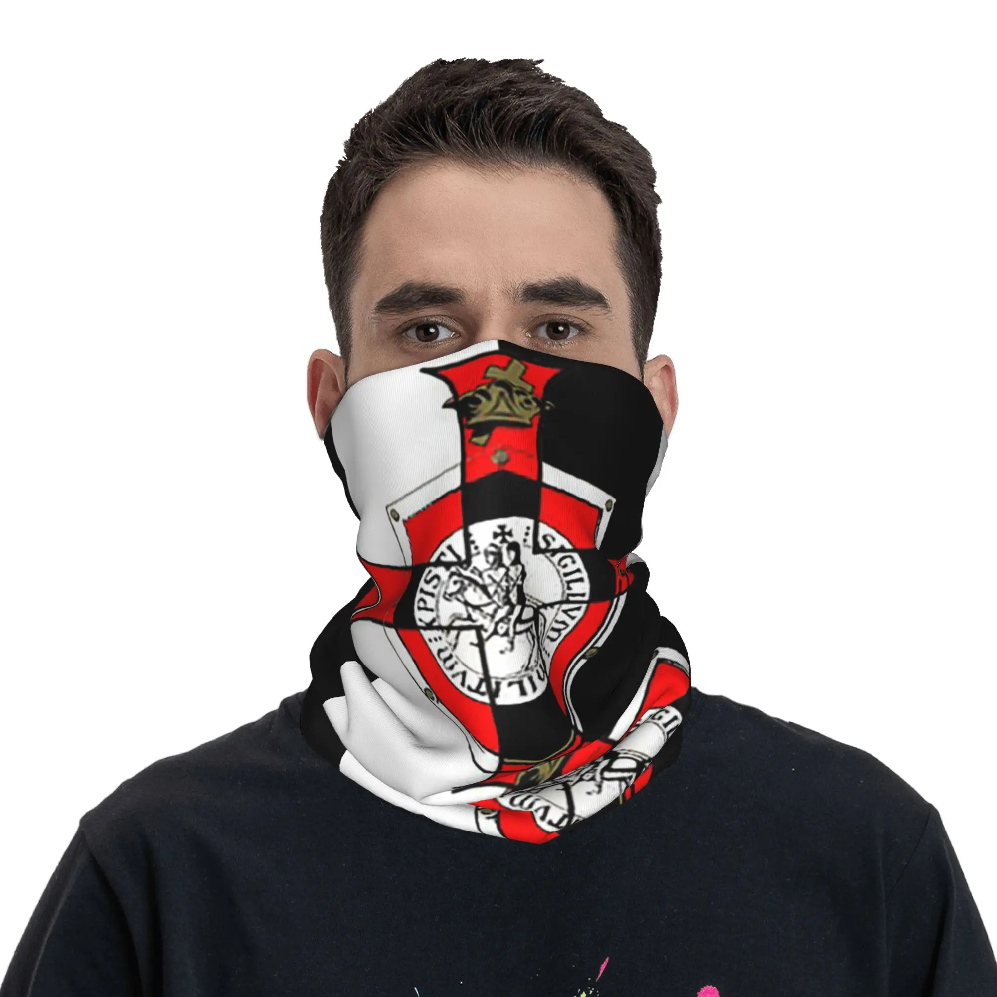 

Бандана с логотипом templar war flag Beausant Cross, накидка на шею, шарф с принтом, головной убор для езды, унисекс, для взрослых, на все сезоны