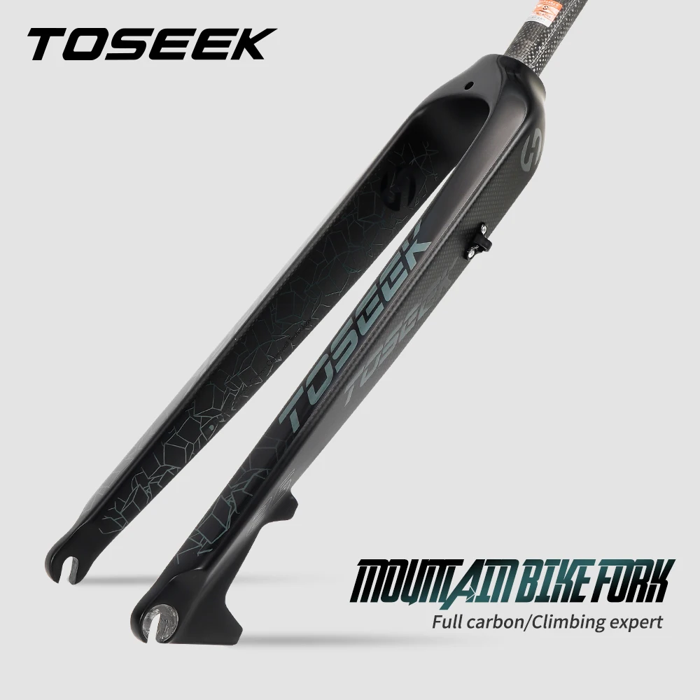 TOSEEK Carbon Fork 29 Straight Tube Bike Fork 560g Hard Carbon Mtb Fork 29 Front Fork For Bicycle