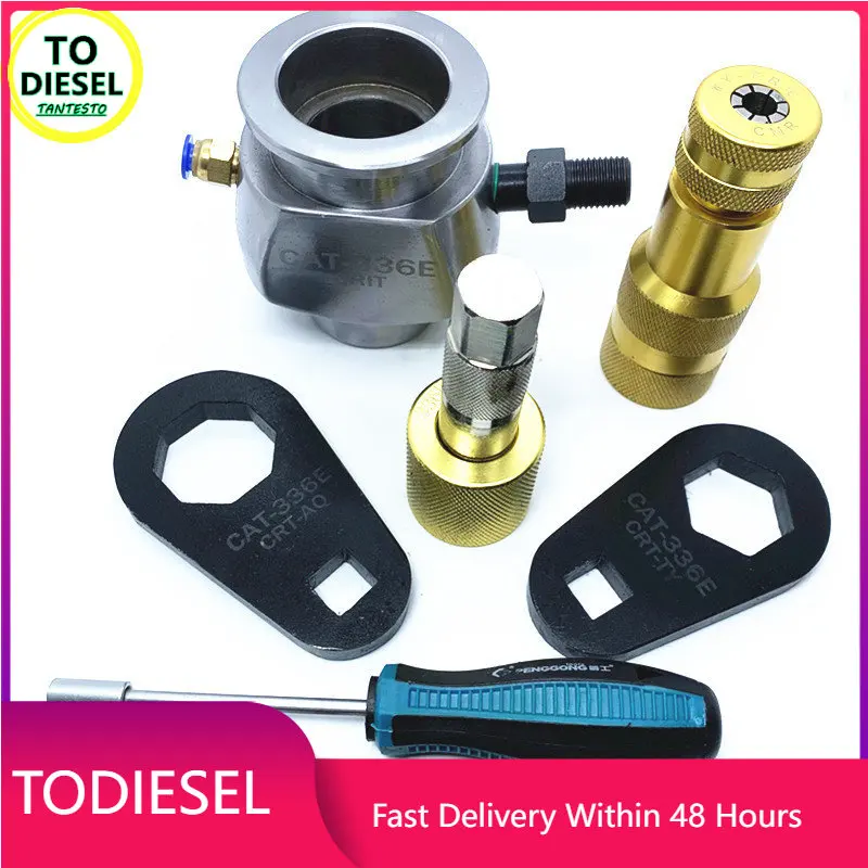 

For CAT 336E 456-3493 Diese Common Rail Injector Disassemble Tool AHE Measuring Oil Return Clamp Adaptor Set