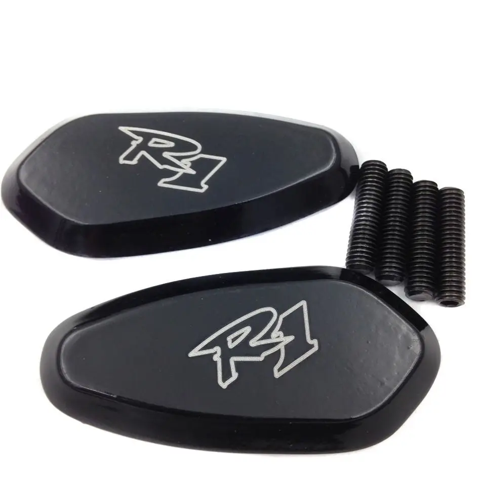 For 2000-2008 01 02 03 04 05 06 07 Yamaha R1 YZF-R1 yzfr1 Rearview Mirror Block off Base Plates Motorcycle BLACK / Chrome