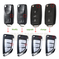 Car Key Fob Case Shell Housing for Vw B5 for Volkswagen Beetle/Caddy/Passat/Golf/Jetta/Polo/Scirocco/Tiguan/Touran/Skoda/Seat