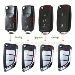 Car Key Fob Case Shell Housing for Vw B5 for Volkswagen Beetle/Caddy/Passat/Golf/Jetta/Polo/Scirocco/Tiguan/Touran/Skoda/Seat