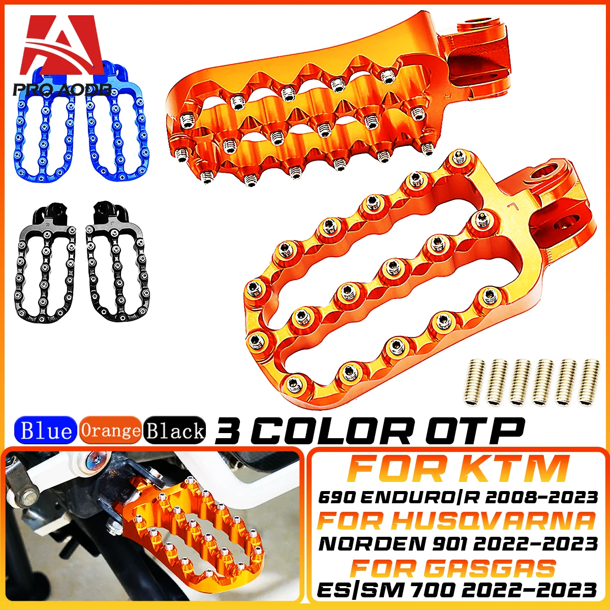 

Motorcycle CNC Foot Pegs Footrest Footpegs For KTM 390 690 790 890 950 990 1090 1290 Adventure S/R SMC/R SMT SMR 2002-2022 Parts
