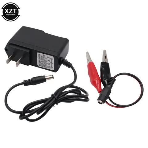 12V 1000ma Lead Acid Dry Battery Charger for Car Motorcycle 12 Volt 1A Electric Toy Tool Motor Power Charging Adapter with Clip