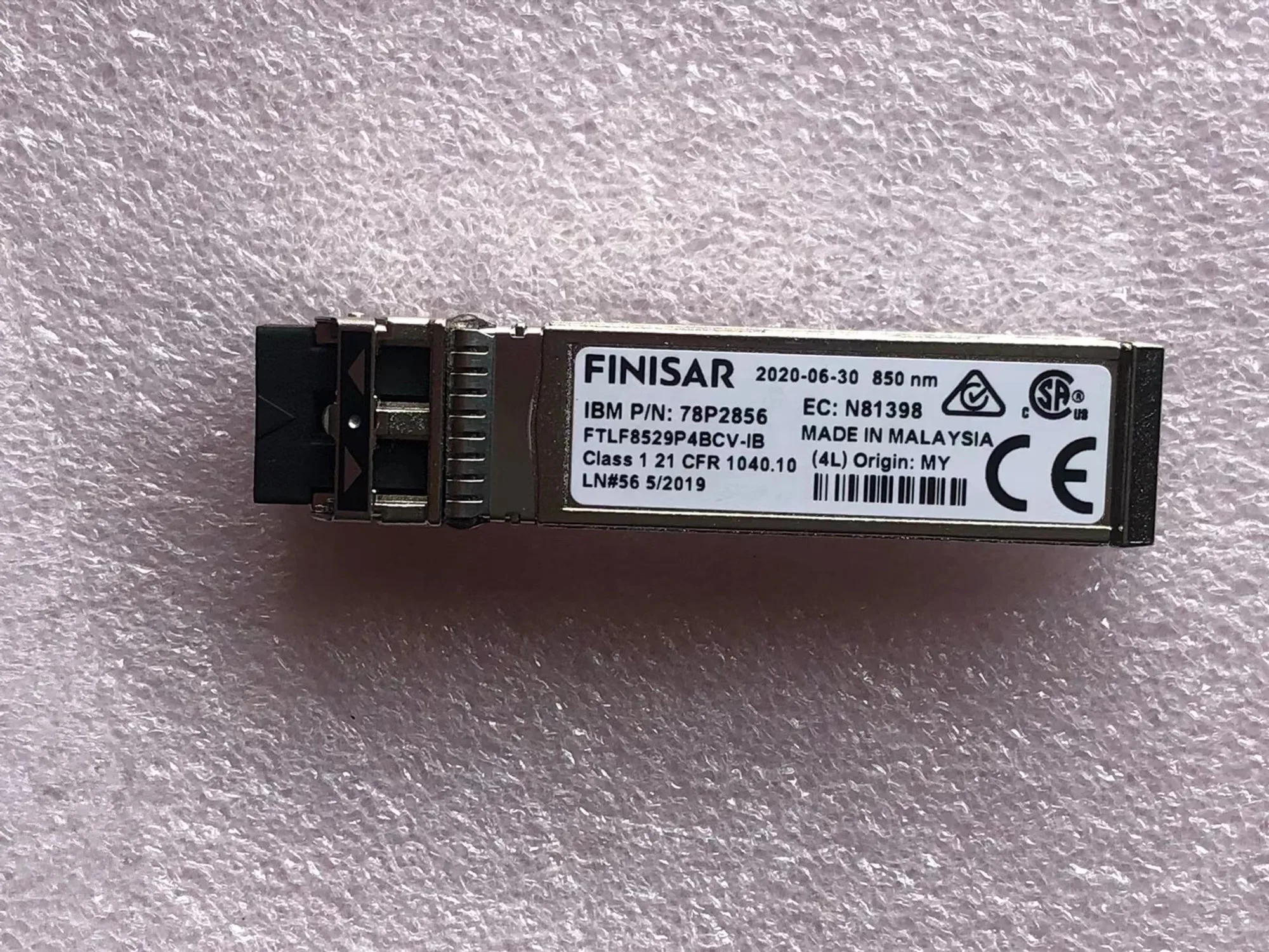 Módulo transceptor óptico 16G SFP/AFBR-57F5MZ-IB2 FTLF8529P3BCV-IC/78P2856, FTLF8529P4BCV-IB, 16GB, 850NM, interruptor de fibra