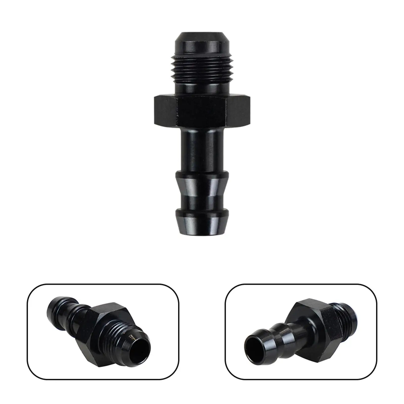 6AN Male to 3/8 Hose Barb Straight Fitting Adapter Assembly Replaces Reusable