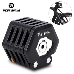 WEST BIKING-candado plegable para bicicleta de montaña y carretera, candado de alta seguridad antirrobo para bicicleta eléctrica, candado para cadena de ciclismo