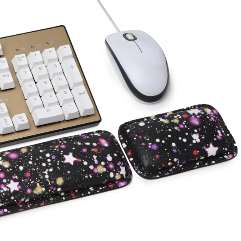 Leather Wrist Guard Mouse Pad Non-slip Support Wrist Rest Mat Ergonomic Office Cute Mousepad Accessories For PC Laptop Table