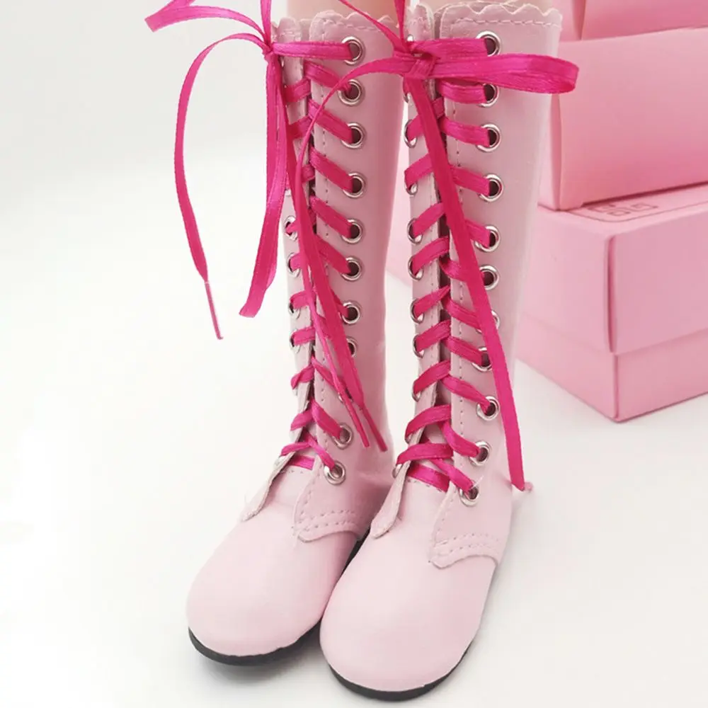 PU Leather 1/3 7.8CM  Wearing Differents Color Fabric Shoes Play House Accessories 60cm  Boots