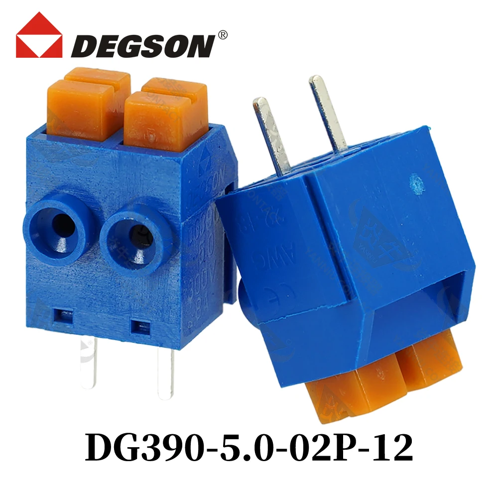 

10Pcs DEGSON DG390-5.0-02P-12-00ZH 03P Spring Type PCB Terminal Block Connector 2P-12P Electrical PUSH-IN Connection Technology