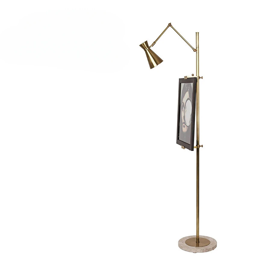 Modern creative brass easel adjustable floor lamp bedside lamp living room bedroom new B