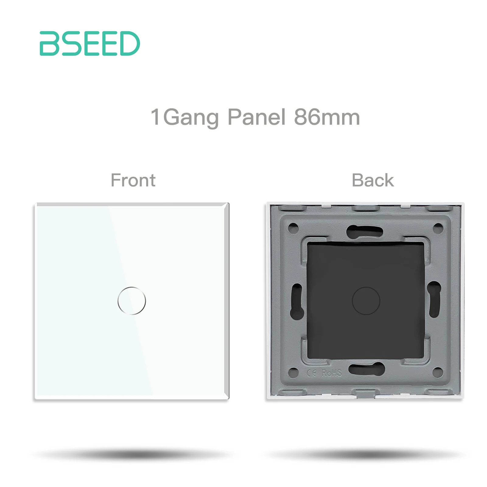 BSEED Zigbee 1/2/3Gang Touch Schalter 1/2/3Weg Funktion Basis EU Buchse Smart Stecker Glas Panel Buchse Rahmen DIY Kostenlose Kombinieren 5