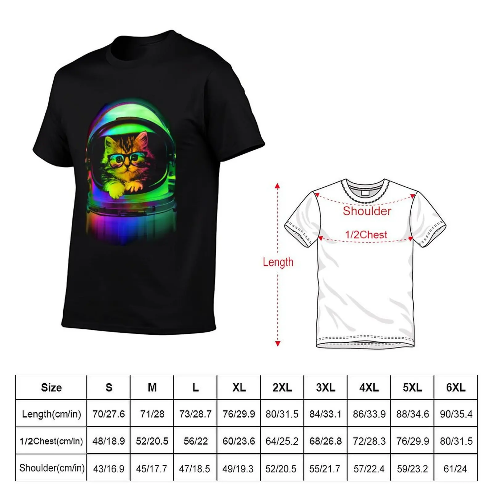 Cool kitten on the helmet T-Shirt tees graphics summer tops mens graphic t-shirts pack