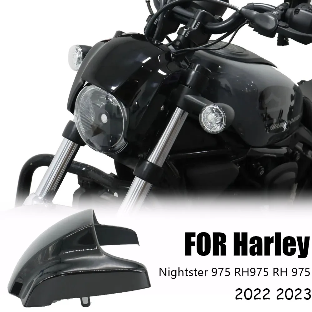 

Motorcycle Gloss Black Front Headlight Fairing Cover FOR Harley Nightster 975 RH975 RH 975 2022 2023