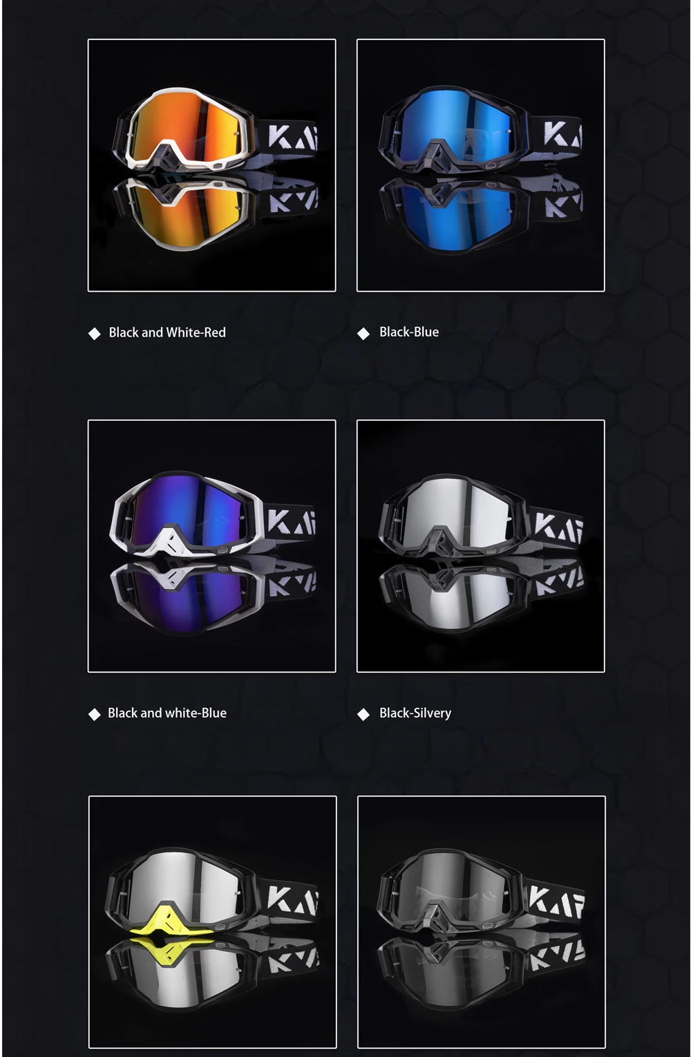 KAROS Motorradbrille UV400 Antibeschlag MX Motocross Off-Road Helm Kompatible Reitbrille K336 – Detail 4
