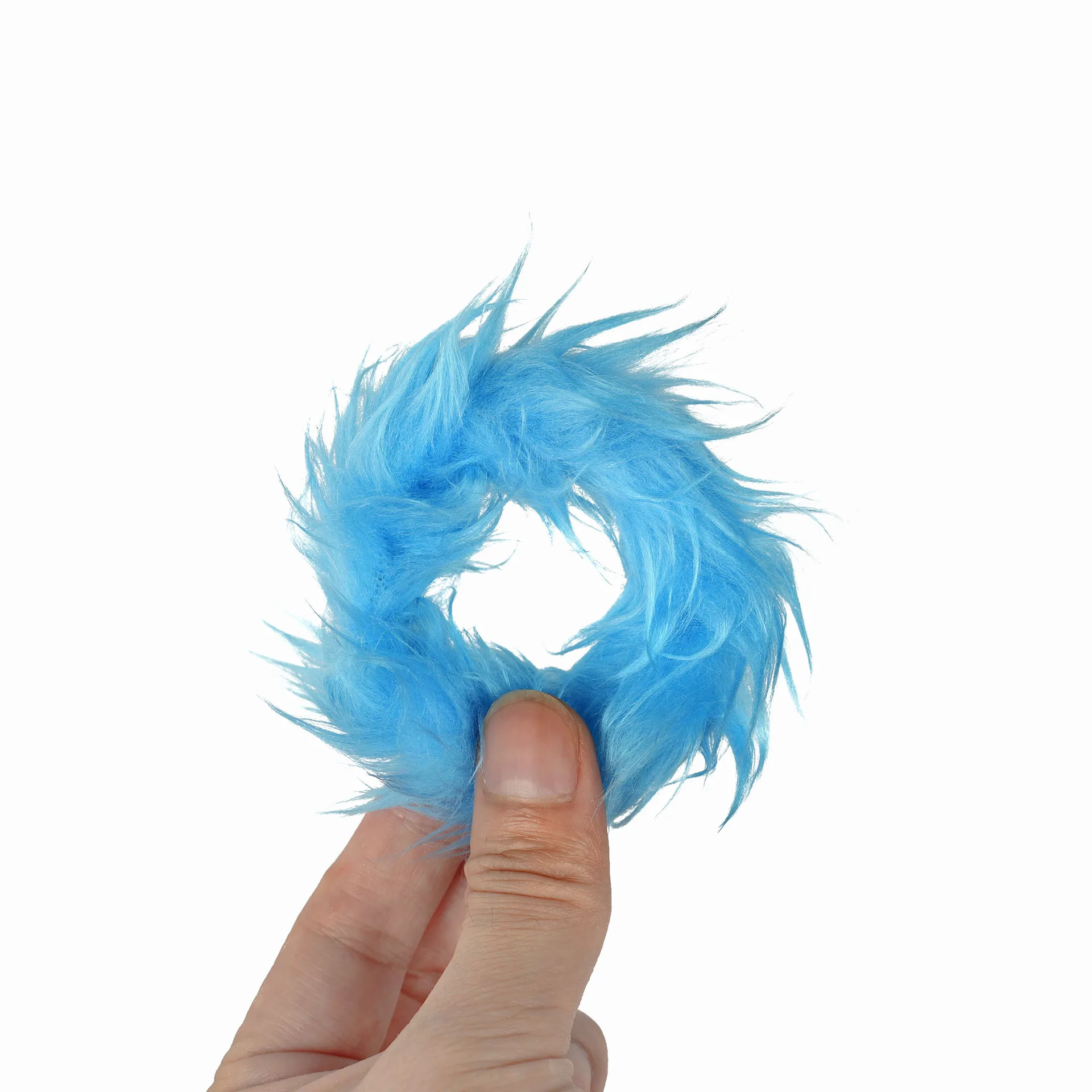 Cartoon Anime Blue Fluffy Plush Headband Wrist Cuffs With Red Bow Decoration Kid Halloween Party Children Day Dress up Accessory view 3