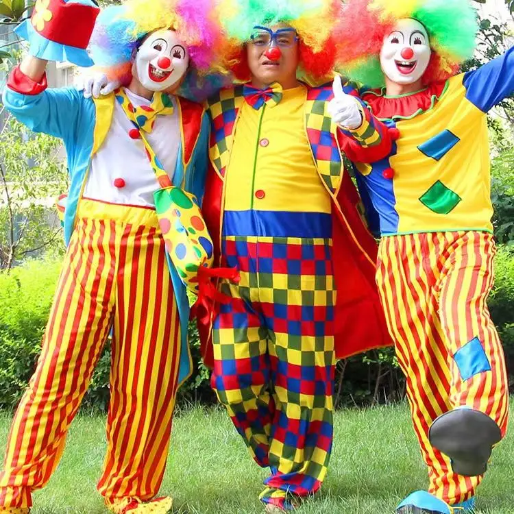 Costume da spettacolo Joker Vestito da donna Loween Dance Magic Ow Suit Versione da uomo Set da clown Abiti cosplay