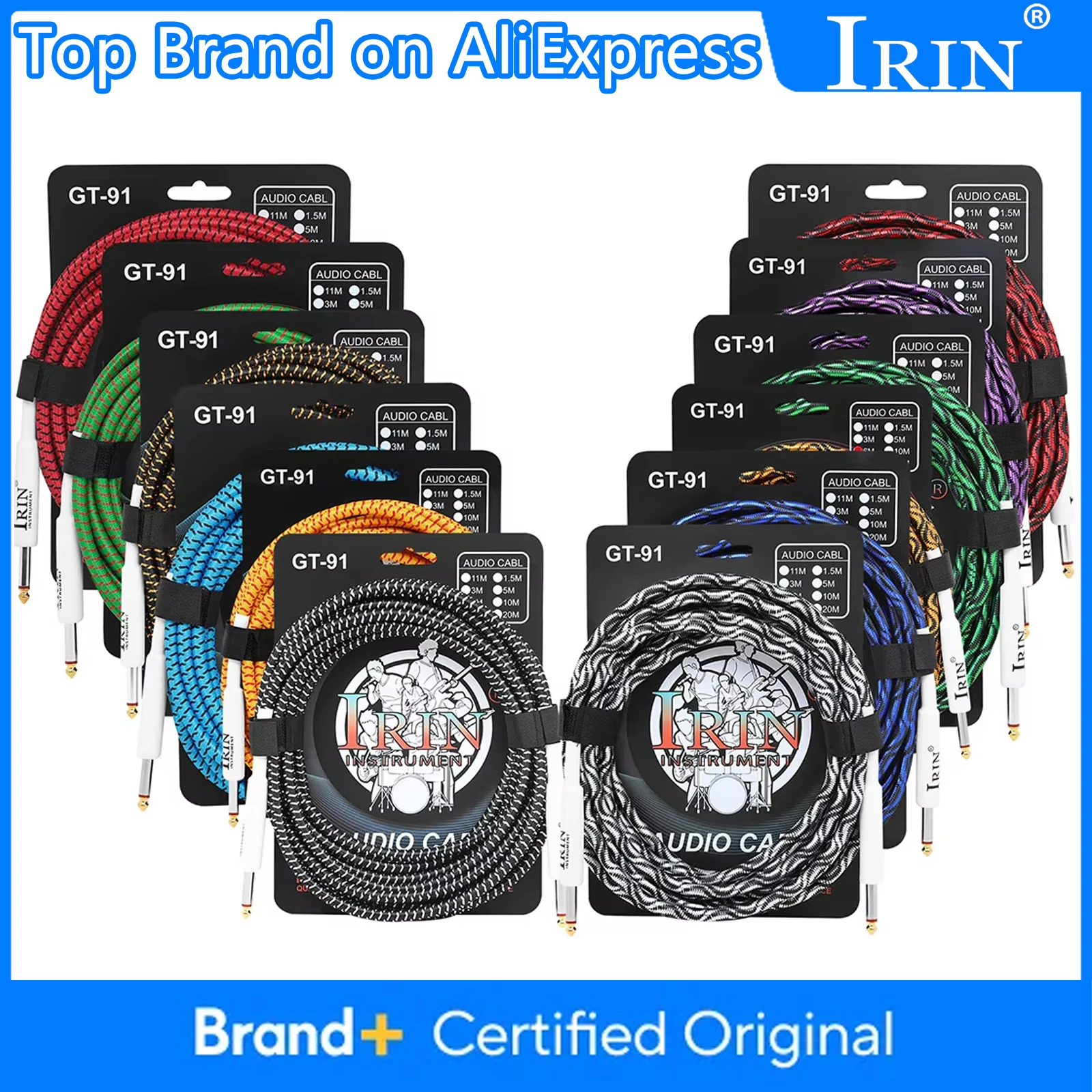 

Electric Guitar Audio Cable 6M Male to Male 6.35mm Audio Cable for Guitar Bass Denoise Dual Straight Head Connection Cable