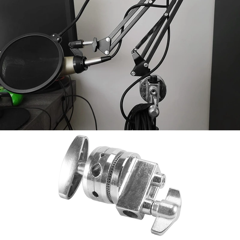 Multi Functional Heavy Duty 2.5 Inch Grip Head Swivel Head Holder Mounting Adapter For Light Stand C-Light Stand